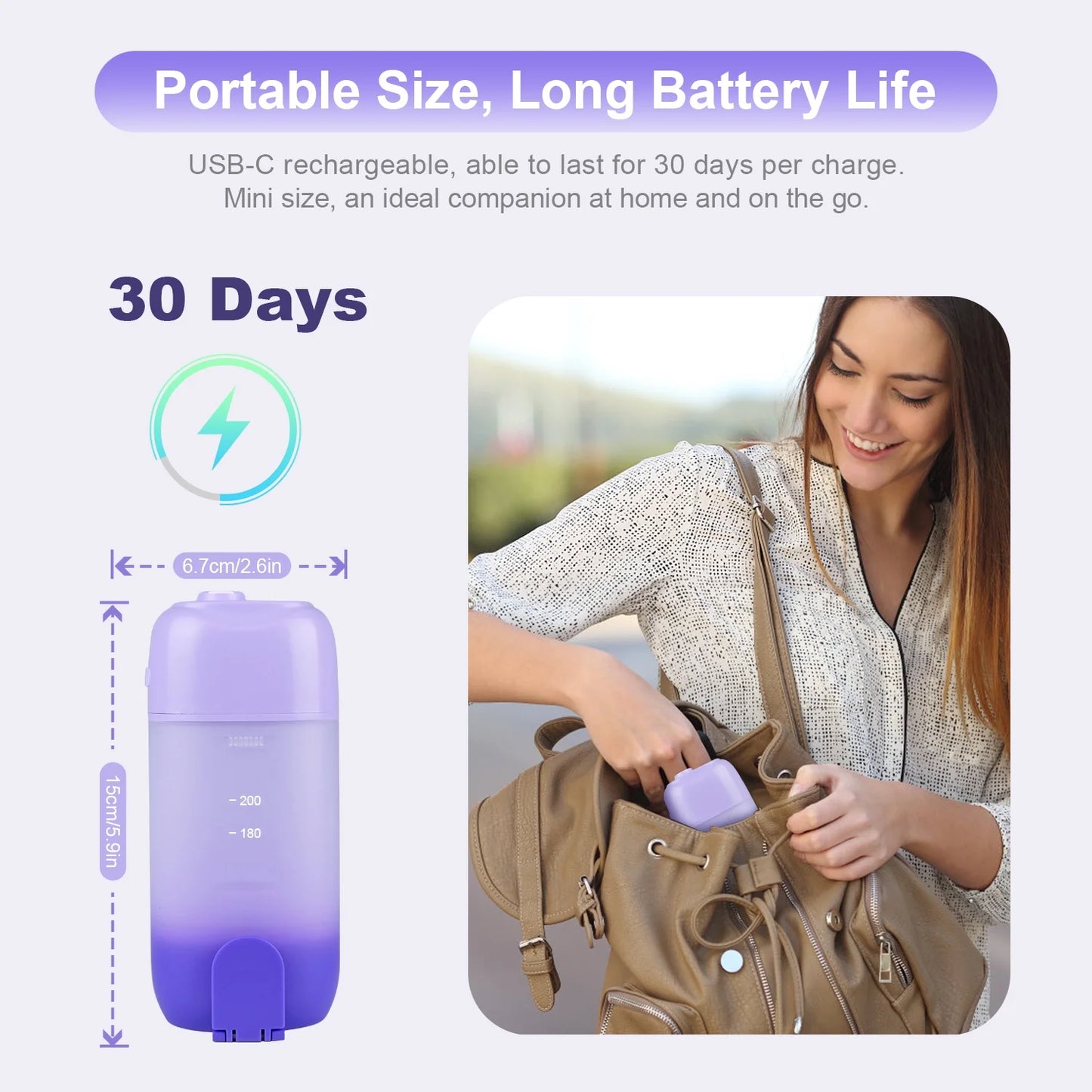 Water Flosser Cordless Rechargeable Telescopic Oral Irrigator for Gums Teeth Braces, Green