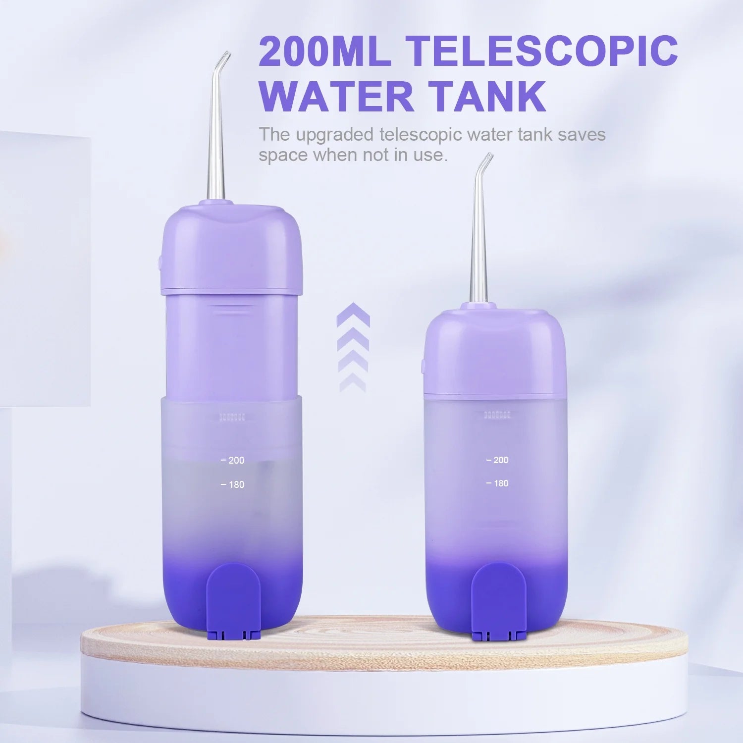Water Flosser Cordless Rechargeable Telescopic Oral Irrigator for Gums Teeth Braces, Green